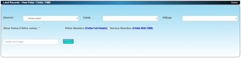 View Patta / Chitta / FMB